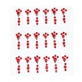 Sparkling red acrylic waterdrop rhinestone face stickers for festival eye makeup decoration - Red Meteor forehead Gem