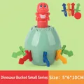 Mini dinosaur barrel prank toy with sixteen colorful swords for party game fun - Small Dinosaur Barrel