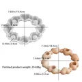 Detailansicht der Herzform Silikonform für Kerzenständer mit genauen Maßangaben - D5477-Herzförmige Ring-Kerzenhalterform
