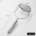 Presse-purée en inox avec tête ronde de 10,2 cm et longueur totale 25,5 cm - Presse-purée en Forme d'Oeuf