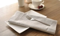 French country style gray cotton linen napkin with rustic cross-weave texture - Light Grey Double Layer (30*40cm)