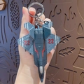 Miniatuur F-22 Raptor straaljager sleutelhanger in donkergrijs met rood nummer 22 - F22 Gevechtsvliegtuig Hanger-USA-Donkergrijs