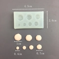 Detailed view of macaron silicone mold with specific dimensions for resin craft DIY - Mini 7-Cavity Small Burger