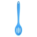 Deep blue silicone slotted spoon with hanging hole for non-stick cookware cooking - Slotted Spoon / Blue