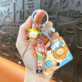 Cartoon cat food workshop nail clipper keychain set with ear pick bag charm gift - Burger Cat