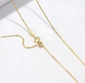 Elegant gold S925 sterling silver chain necklace with spring clasp and sliding bead - Universal Cable Chain 45cm / Gold