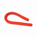 Bright red elastic TPR sensory noodle toy with smooth flexible surface for stress relief - Orange