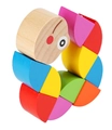 Colorful jointed wooden caterpillar toy for children in vibrant red blue and green tones - Colorful Crocodile Twist Toy