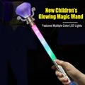 Varita mágica LED para niñas con cristal púrpura y mango con luces de arcoíris - Varita Mágica de Diamante Clásica con Proyección