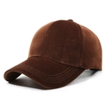 Classic dark brown corduroy baseball cap featuring a minimalist six-panel textured design - Adjustable / Coffee