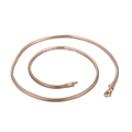 Collana a catena serpente minimalista placcata in oro rosa con chiusura a moschettone - 500mm*2.5mm / Oro Rosa (KN203771-Z)