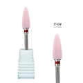 Punta fresa per unghie conica in ceramica rosa F-04 per strumenti manicure elettrica - HB09 Ceramica Rosa (F-Fine)