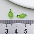 Mini transparent green acrylic leaf beads for DIY handmade earrings jewelry making - Mini Small Leaf (22135)