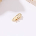 Cierre de langosta bañado en oro de 14k con forma de elefante para bisutería DIY - Cierre de Elefante de Oro de 14K H-9237