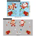 Christmas PVC window decals with Santa Claus, reindeer and snowflakes in 90x60cm layout - AMJ971 Christmas Sticker