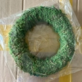 Natural green moss wreath for DIY Christmas floral decoration and festive crafts - 20CM Single Pack (Lightly Dyed)