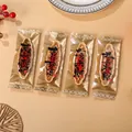 Mix of 100 clear plastic packaging bags for nut tarts with festive patterns, 5.5x15cm - Auspicious Good Fortune 4-in-1 / Pack of 100