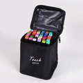 36-piece dual-tip art marker set in a black portable zipper storage bag with handle - 36 Colors Markers