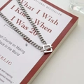 Minimalist silver stainless steel cuban chain necklace with OT buckle closure on book - Silver (CDG138) / Silver