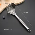 71g stainless steel potato masher with ergonomic round handle and 255mm height - Perforated Type