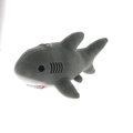 Porte-clés mignon requin en peluche grise avec un clip en métal pour sac à dos - Gris / Requin 15cm