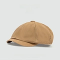 Classic khaki twill newsboy cap in a minimalist retro style for men and women - Ginger Yellow