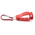 Industrial red glove clip with heavy-duty plastic clamp and metal carabiner hook - Red Upgraded Spring Buckle