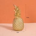 Golden resin pineapple ornament medium size 18cm height for modern home desk decor - Medium / Gold