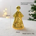 Golden glass angel festive light decoration with mottled texture for Christmas decor - Angel / Gold