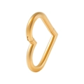 Cierre de pendientes de acero inoxidable en forma de corazón dorado con acabado cepillado - 1.2x8mm / Dorado