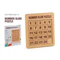Magnetische Cijfer Schuifpuzzel in warme zandkleur met verpakkingsdoos voor kinderen - Nummer Versie (P668-2021-5)