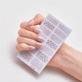Translucent silver glitter nail stickers with colorful rhinestones, model AF-44 - AF-44 (Translucent Silver/Colorful Rhinestone)