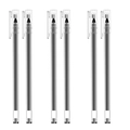 Set di 6 penne gel a inchiostro nero con corpo trasparente e punta da 0,5mm per ufficio - Set da 6 pezzi / Nero