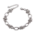 Bracciale a catena in acciaio inossidabile da uomo hip-hop con chiusura a moschettone - XYB0138-Giunzione a catena / Argento