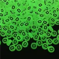 Leuchtende Acryl-Buchstabenperle D in Neongrün für DIY Schmuckherstellung - Buchstabe D (100 Stk./Packung)