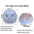 Stampo per ghiaccio in silicone 3D a forma di tigre per cubetti realistici - Stampo in Silicone Tigre Grassa