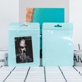 Light blue macaron resealable storage bag with clear window for photocards and jewelry - 6x10cm / Twilight Blue
