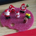 Christmas theme acrylic 40oz lid topper with snowman and Santa resin figurines - 40OZ-Christmas Warm Home Set