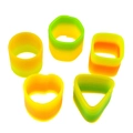 5-pack rainbow spring toys with heart square and triangle shapes in vibrant gradients - Spring Color Irregular