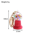 Mini candy machine keychain showing 21g weight and dimensions 4.8cm by 2.3cm - Rose Red