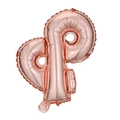 Palloncino a forma di lettera P da 16 pollici in oro rosa per feste e decorazioni - Ampersand / Oro rosa