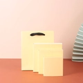 Light yellow paper gift bag and jewelry boxes set for suspension display packaging - Single Handbag (15.5*13*4) / Yellow