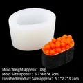 Silicone mold for salmon roe sushi shapes, ideal for soap, resin, or clay crafts - 1# Caviar Sushi / Clear