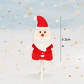 Cute Santa Claus soft rubber cake topper for Christmas dessert decoration with 5.3cm height - Soft Glue Sitting Santa