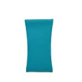 Minimalist cyan blue microfiber leather glasses sleeve with reinforced top stitching - Turquoise Green