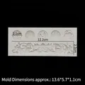 White silicone vintage floral vine fondant mold for cakes and chocolate crafts - 2# Combined Flowers / Gray