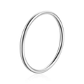 Minimalistischer runder Armreif aus Titanstahl mit hochglanzpoliertem Silber-Finish - 5.0*60MM Innendurchmesser / Stahlfarbe