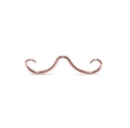 Anneau de septum moustache en acier inoxydable 316L finition or rose poli - 1.6x62mm / Or rose