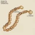 Goldene Handtaschenkette mit Federringen, 53 cm Länge und 1,5 cm breiten Kettengliedern - BM-65 Gold