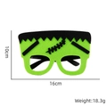 Groene Frankenstein vilten bril voor Halloween feest decoratie met 16cm breedte - Zombiehoofd